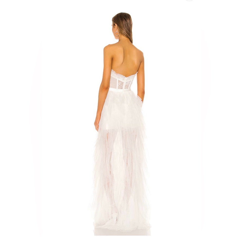 For Love And Lemons White Bustier Gown - Picture 3 of 4